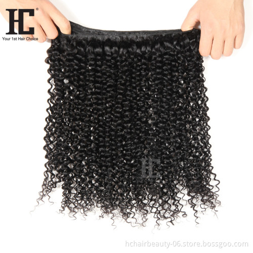 Wholesale Kinky Curly Human Hair Bundles Brazilian Kinky Curly Weaves Human Hair 1/3 Bundles Remy Human Hair Extensions